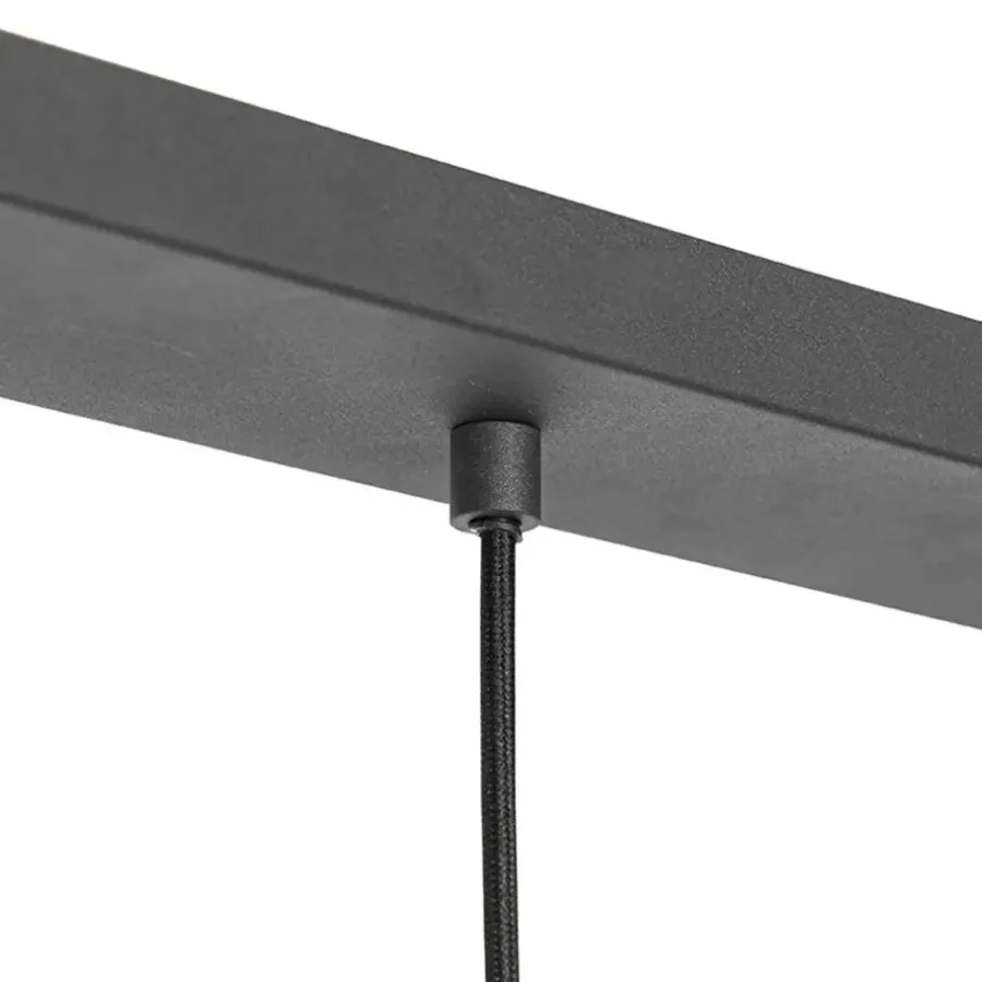 QAZQA hanglampen saffira zwart e27