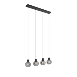 QAZQA hanglampen vidro grijs e27