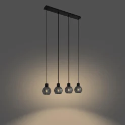 QAZQA hanglampen vidro grijs e27