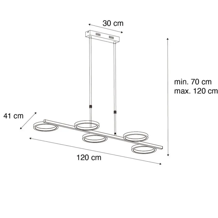 Hanglampen-QAZQA hanglampen vive goudkleurig geïntegreerde led
