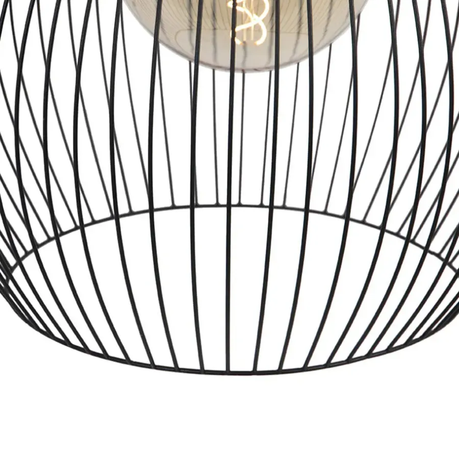 Hanglampen-QAZQA hanglampen wire zwart e27