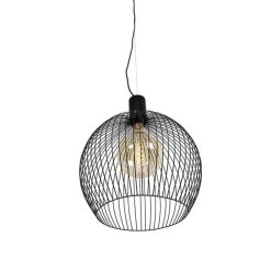 Hanglampen-QAZQA hanglampen wire zwart e27