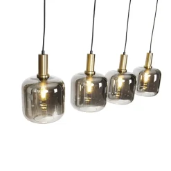 QAZQA hanglampen zuzanna grijs e27