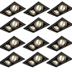 Spots-QAZQA inbouwspots oneon zwart g53