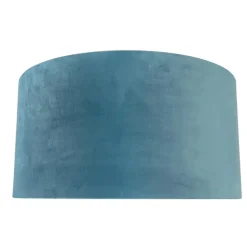 QAZQA lampenkappen cilinder velours blauw