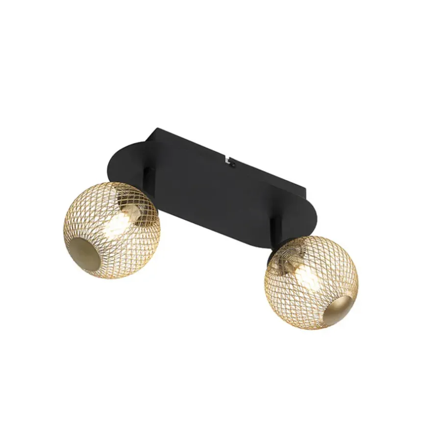Plafondlampen-QAZQA opbouwspots athens goudkleurig g9