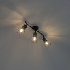 Plafondlampen-QAZQA opbouwspots botu zwart e14