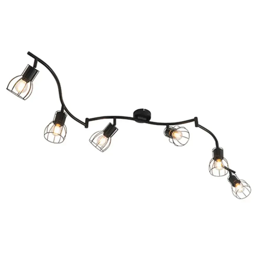Plafondlampen-QAZQA opbouwspots botu zwart e14