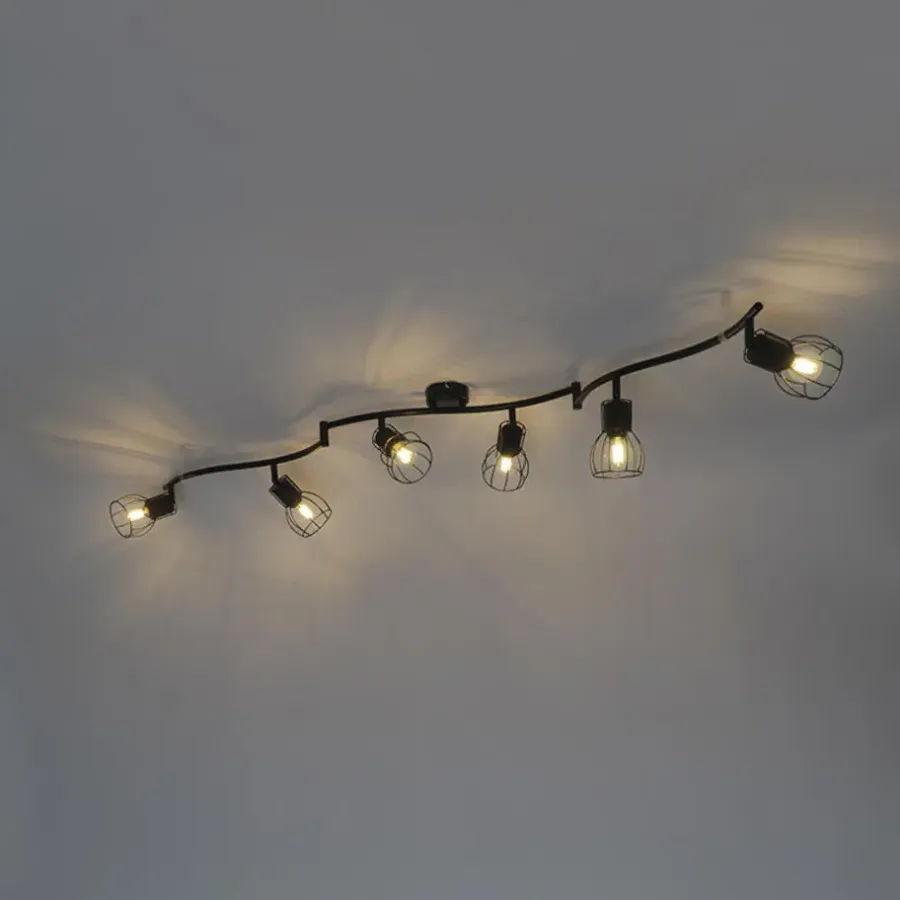 Plafondlampen-QAZQA opbouwspots botu zwart e14