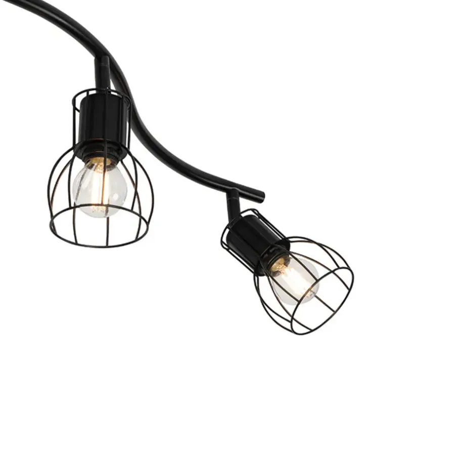 Plafondlampen-QAZQA opbouwspots botu zwart e14