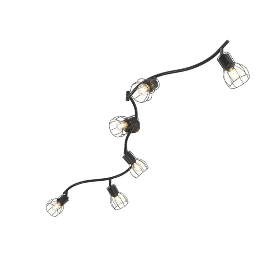 Plafondlampen-QAZQA opbouwspots botu zwart e14