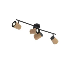 Plafondlampen-QAZQA opbouwspots corky beige gu10