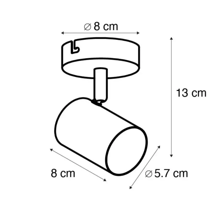 Plafondlampen-QAZQA opbouwspots jeana zwart gu10