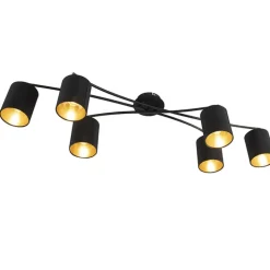 Plafondlampen-QAZQA opbouwspots lofty zwart e14