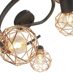 Spots-QAZQA opbouwspots mesh bruin e14