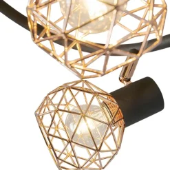 Spots-QAZQA opbouwspots mesh bruin e14