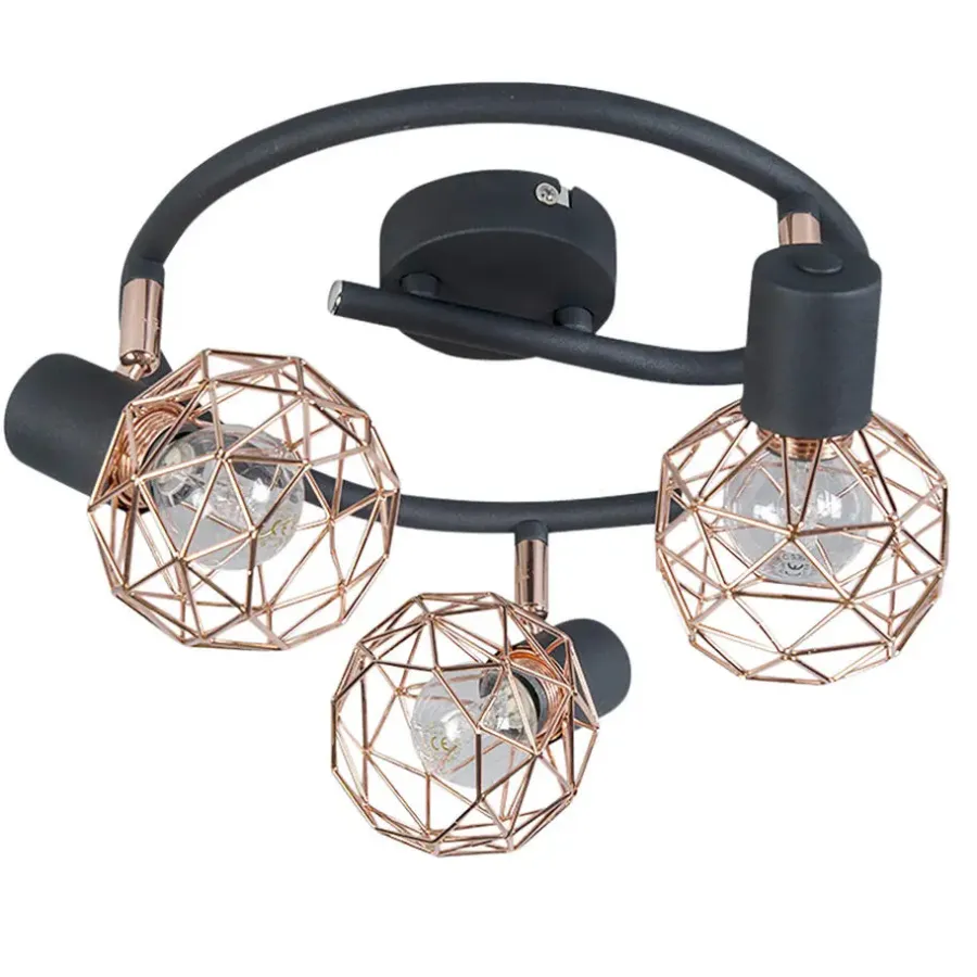 Spots-QAZQA opbouwspots mesh bruin e14