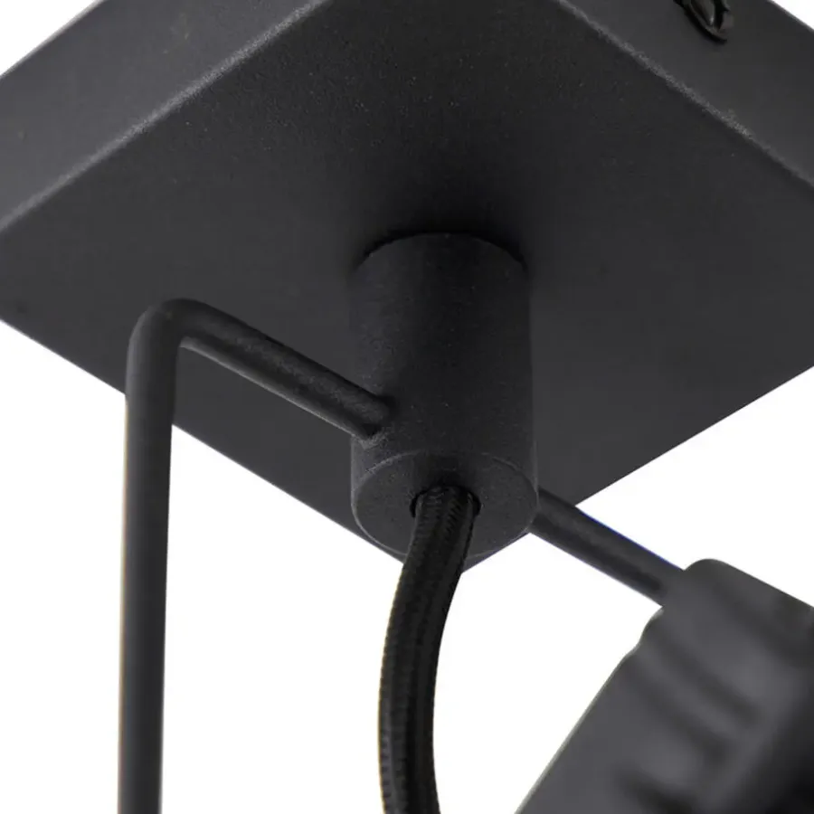 Plafondlampen-QAZQA opbouwspots suplux zwart gu10