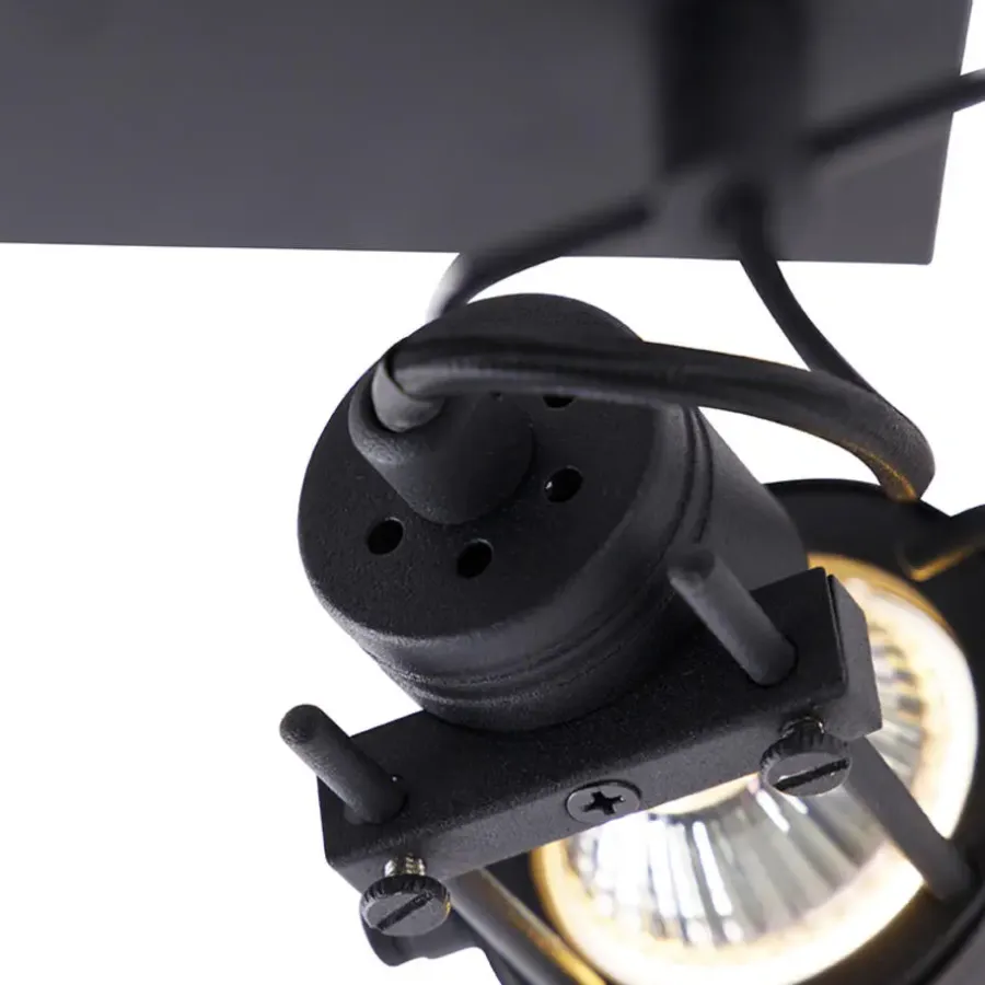 QAZQA opbouwspots suplux zwart gu10