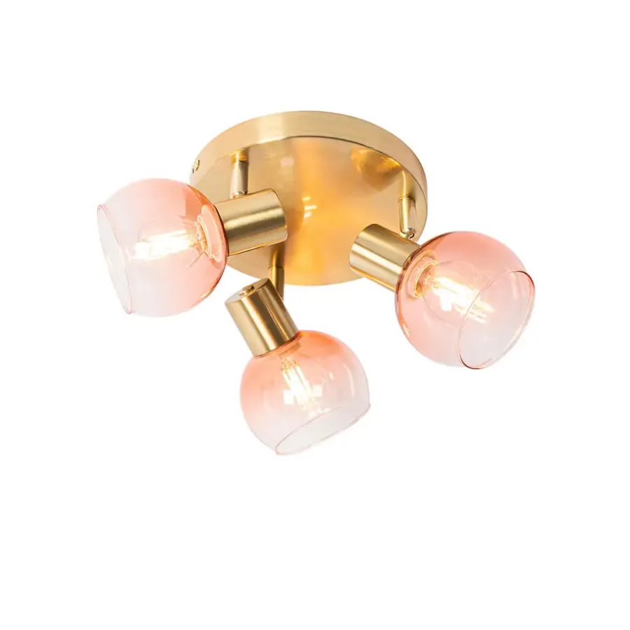 QAZQA opbouwspots vidro roze e14