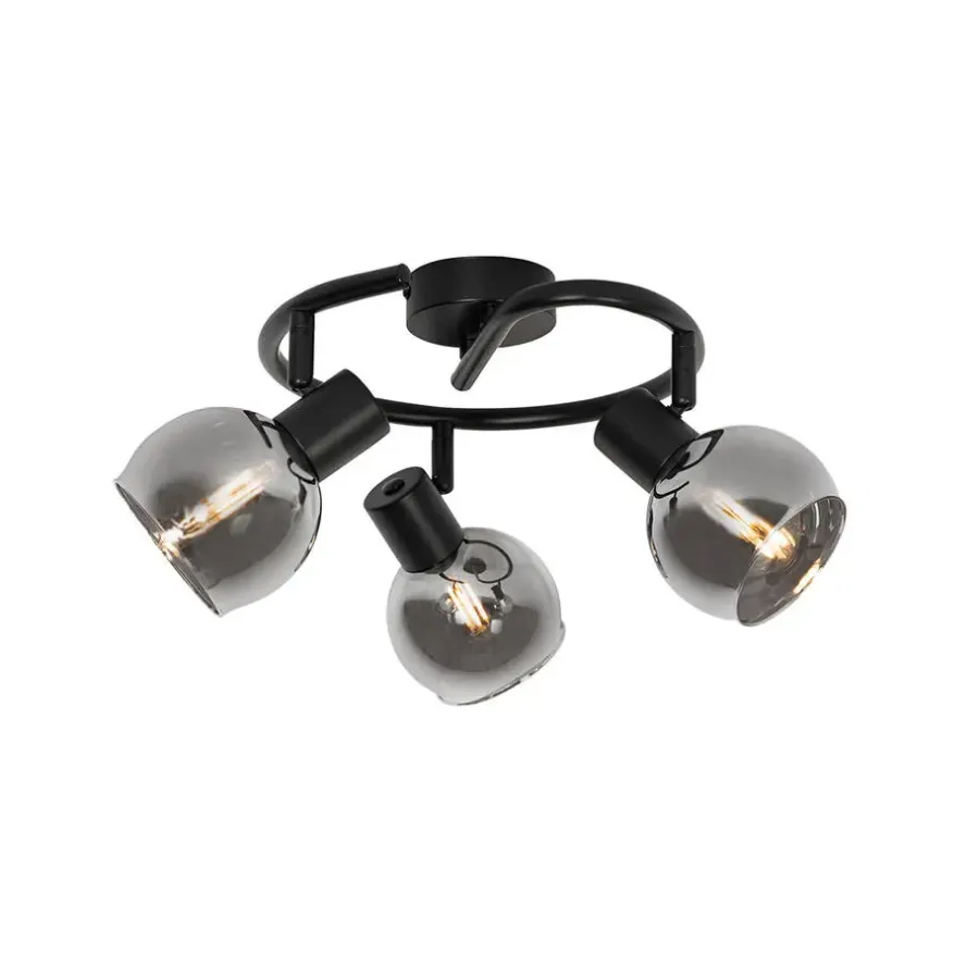 QAZQA opbouwspots vidro zwart e14