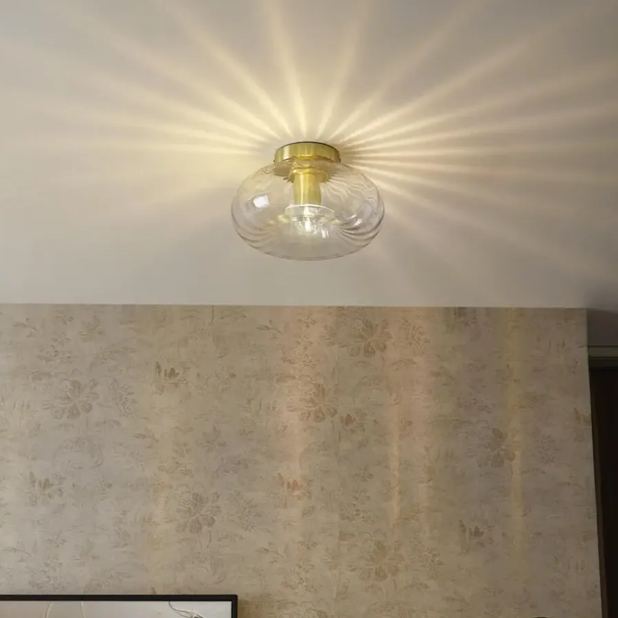QAZQA plafondlampen ayesha goudkleurig e27