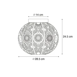 Plafondlampen-QAZQA plafondlampen baloo groen e27