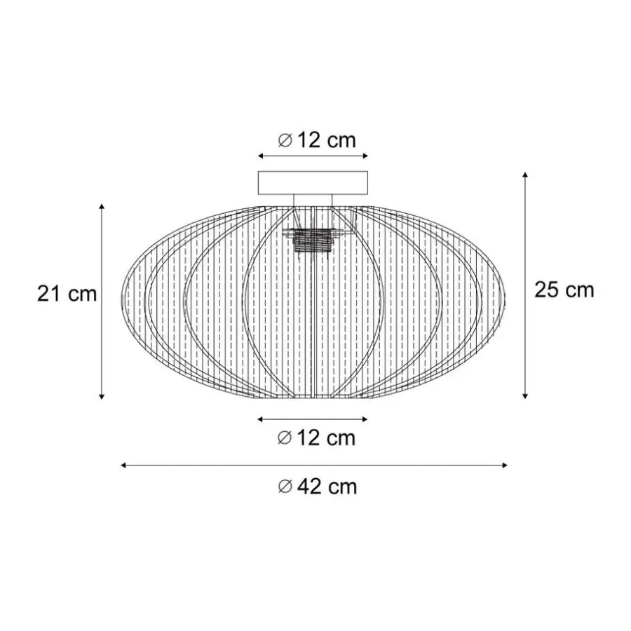 Plafondlampen-QAZQA plafondlampen bida beige e27