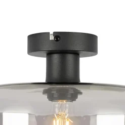 QAZQA plafondlampen bizle grijs e27