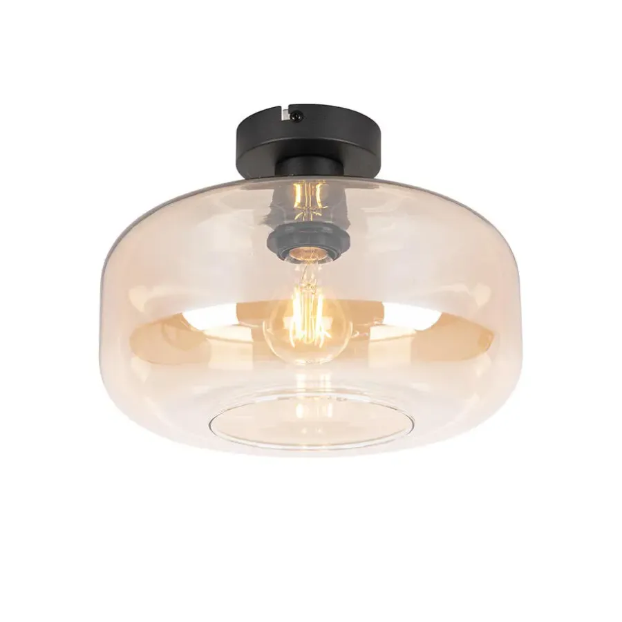 Plafondlampen-QAZQA plafondlampen bizle beige e27
