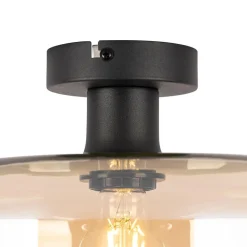 Plafondlampen-QAZQA plafondlampen bizle beige e27