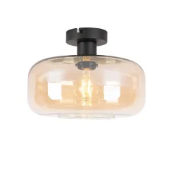 Plafondlampen-QAZQA plafondlampen bizle beige e27