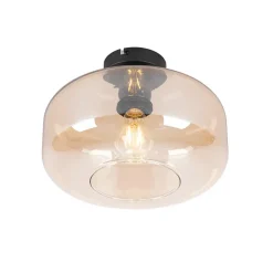 Plafondlampen-QAZQA plafondlampen bizle beige e27