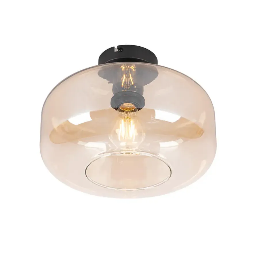Plafondlampen-QAZQA plafondlampen bizle beige e27