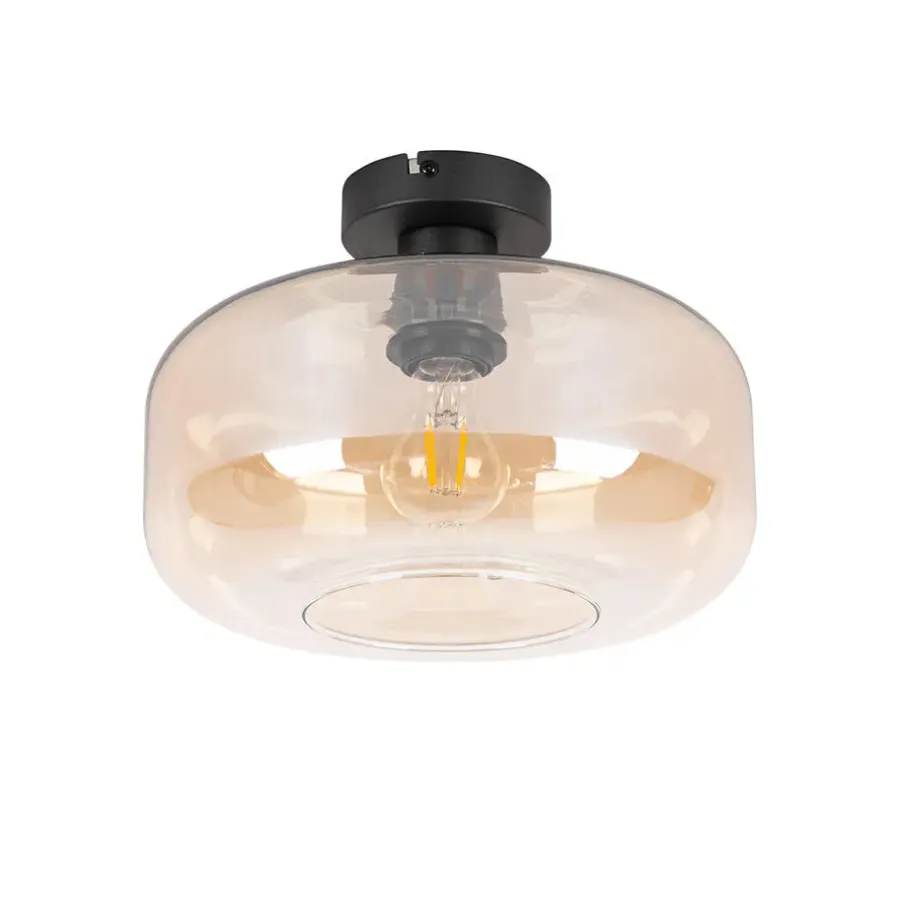 Plafondlampen-QAZQA plafondlampen bizle beige e27