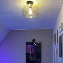 Plafondlampen-QAZQA plafondlampen bizle beige e27