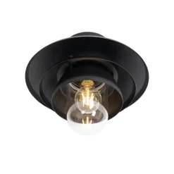 Buitenverlichting-QAZQA plafondlampen buiten morty zwart e27