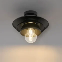 Buitenverlichting-QAZQA plafondlampen buiten morty zwart e27