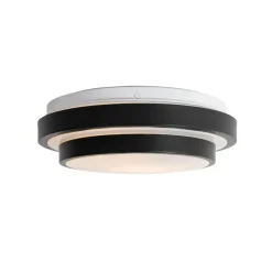 QAZQA plafondlampen buiten walden zwart e27