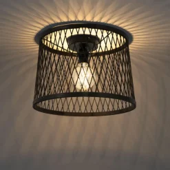 Buitenverlichting-QAZQA plafondlampen buiten calamus zwart e27