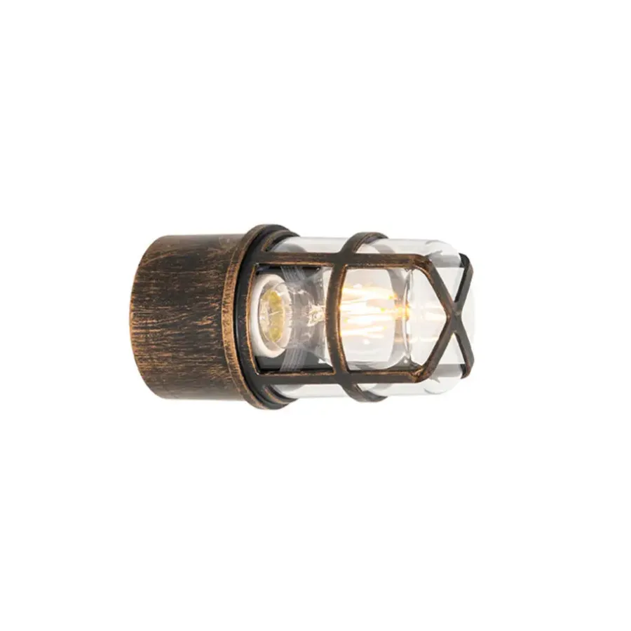 Plafondlampen-QAZQA plafondlampen buiten kiki goudkleurig e27