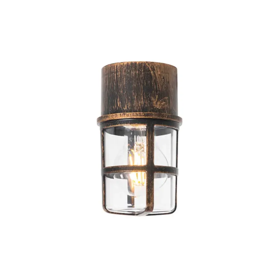 Plafondlampen-QAZQA plafondlampen buiten kiki goudkleurig e27