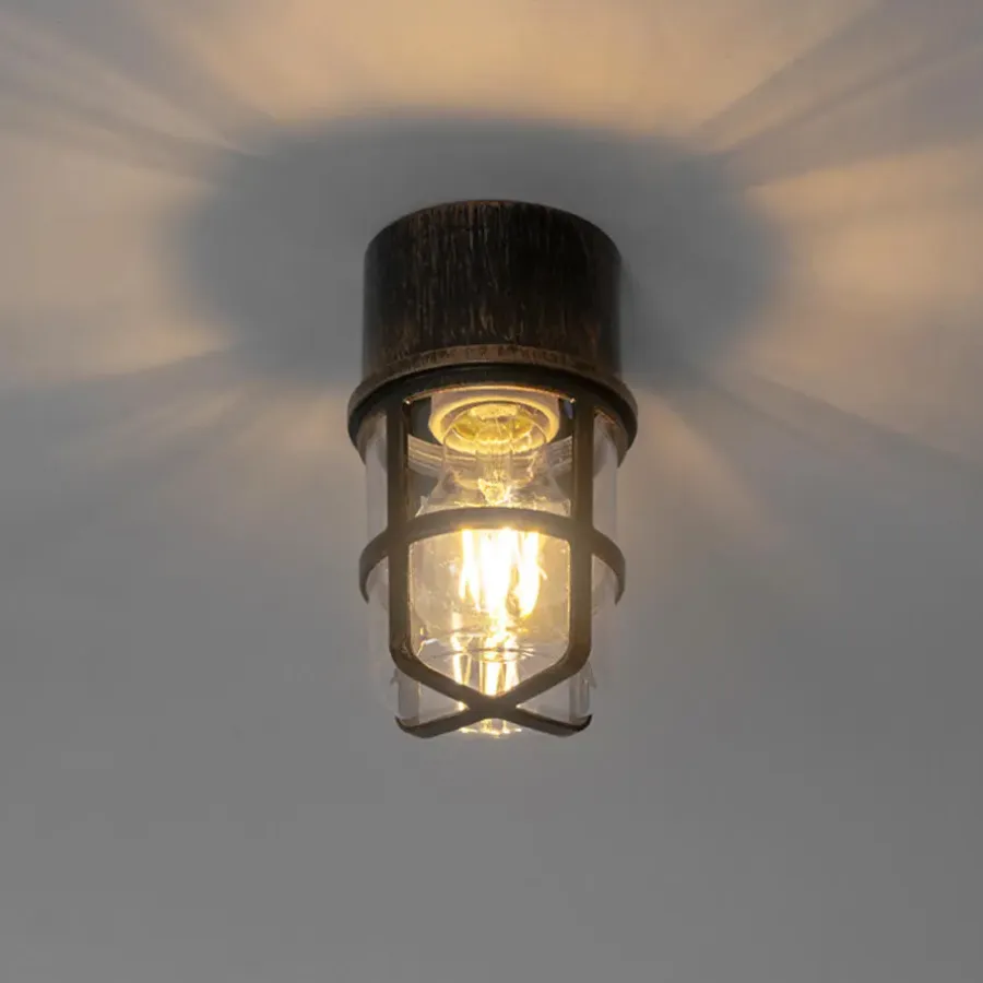 Plafondlampen-QAZQA plafondlampen buiten kiki goudkleurig e27