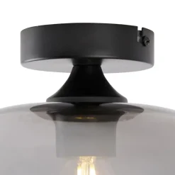 Plafondlampen-QAZQA plafondlampen busa zwart e27
