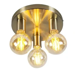 Plafondlampen-QAZQA plafondlampen facil goudkleurig e27
