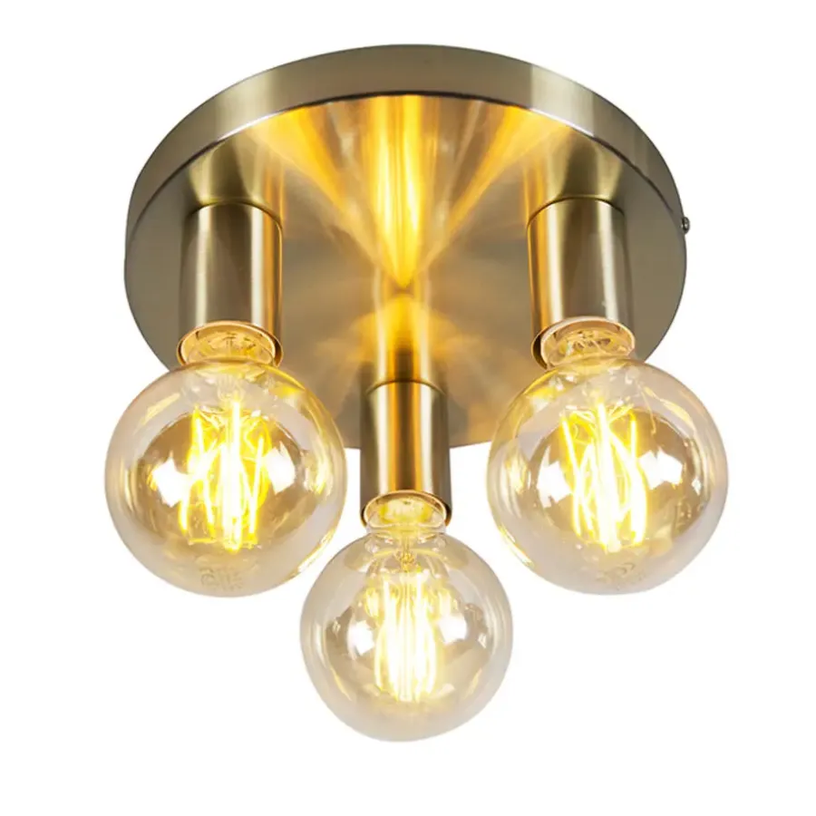 Plafondlampen-QAZQA plafondlampen facil goudkleurig e27