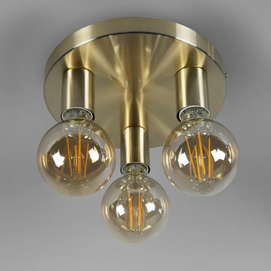 Plafondlampen-QAZQA plafondlampen facil goudkleurig e27