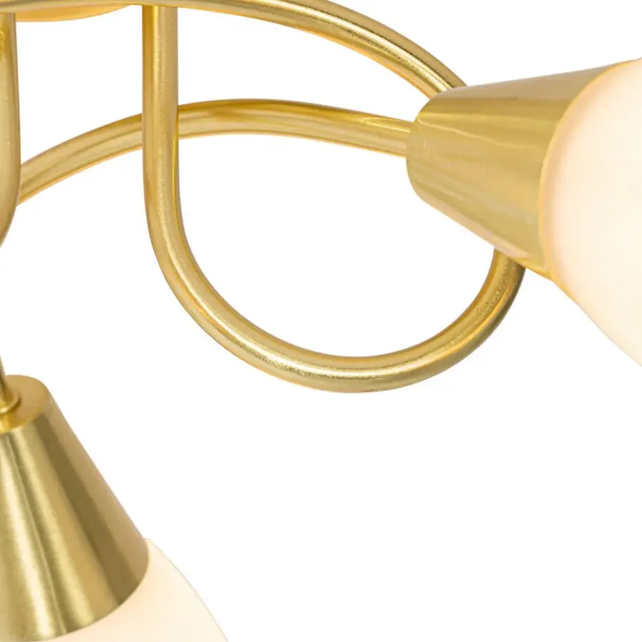 Plafondlampen-QAZQA plafondlampen inez goudkleurig e14
