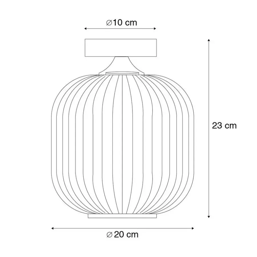 QAZQA plafondlampen karel zwart e27
