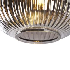 QAZQA plafondlampen karel zwart e27